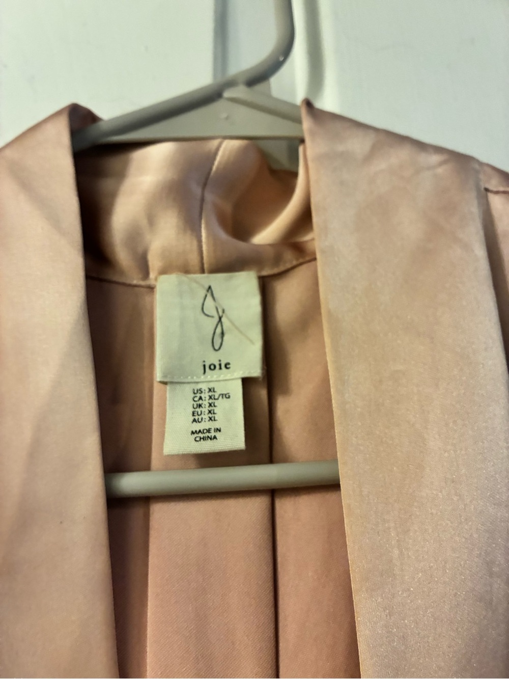 Joie Satin Tie-Neck Sleeveless Top - Blush - Picture 4 of 4